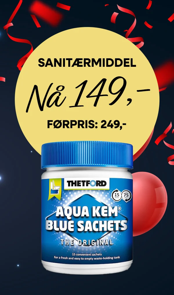 Sanitærmiddel. Nå 149,-. Førpris: 249,-