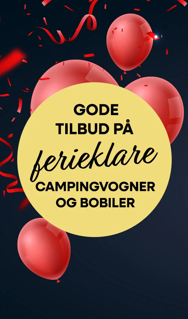 Gode tilbud på ferieklare campingvogner og bobiler